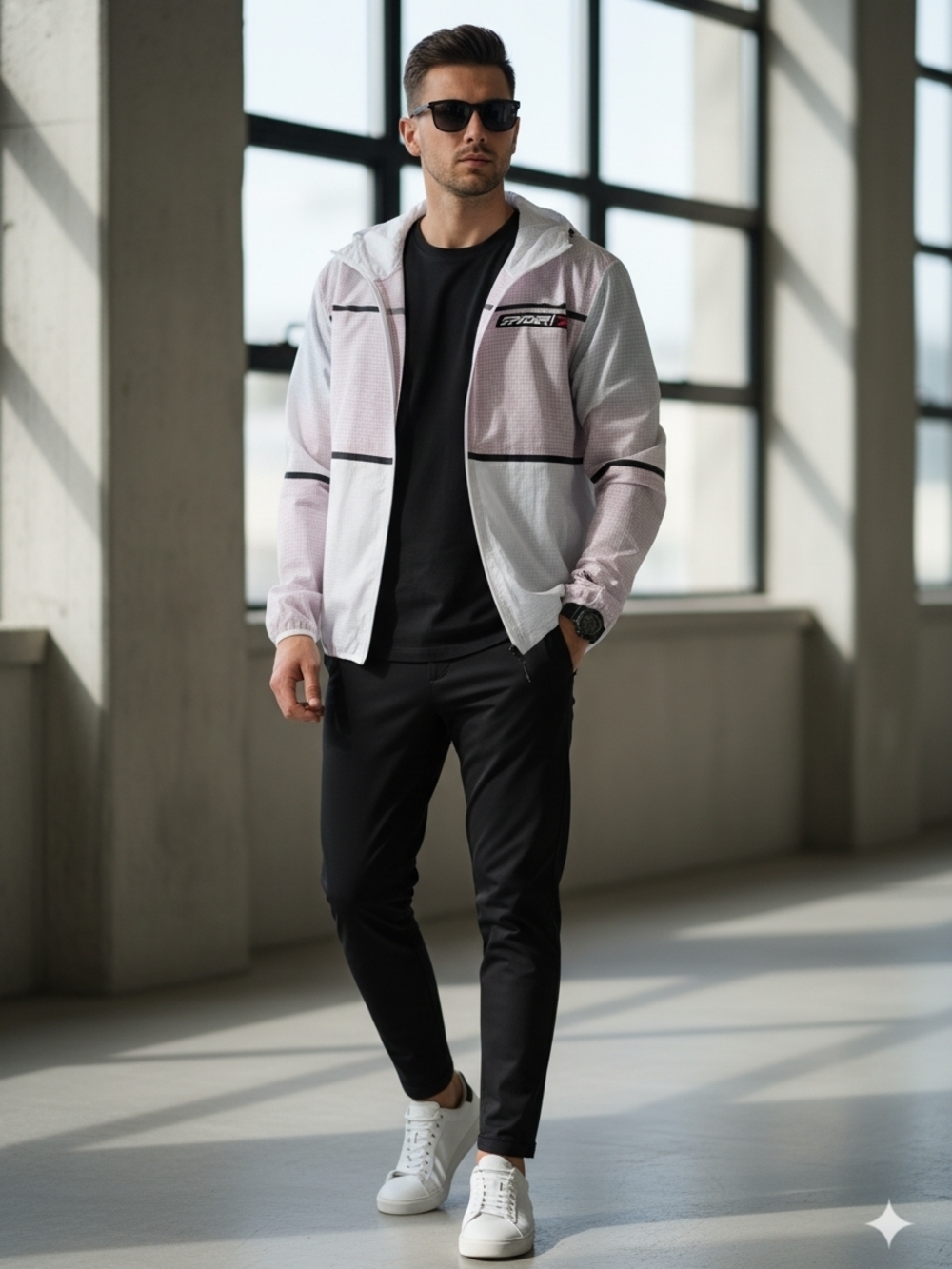 Spyder Red & White Spector Shell Windbreaker Jacket